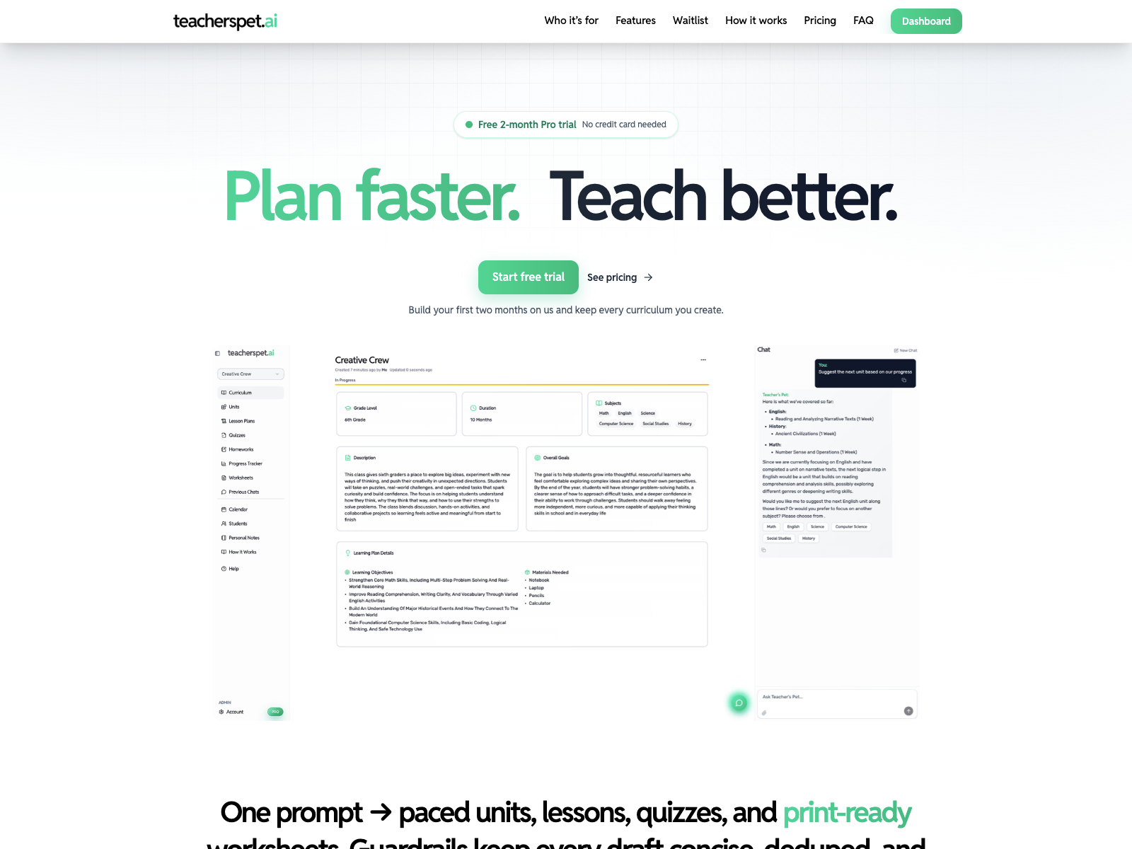 TeachersPet.ai website preview